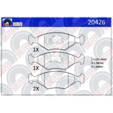 20426 GALFER Комплект тормозных колодок, дисковый тормоз