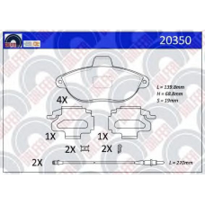 20350 GALFER Комплект тормозных колодок, дисковый тормоз