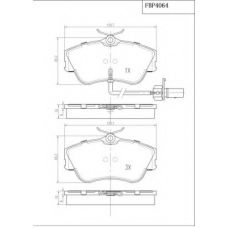 FBP4064 FI.BA Комплект тормозных колодок, дисковый тормоз