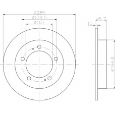 8DD 355 103-601 HELLA PAGID Тормозной диск