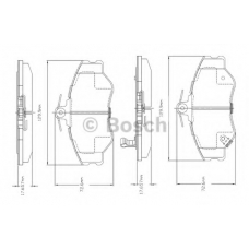 F 03A 150 011 BOSCH Комплект тормозных колодок, дисковый тормоз