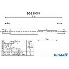 BGS11069 BUGIAD Газовая пружина, крышка багажник