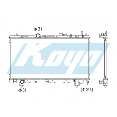 PA010730 KOYO P-tank corrugate-fin ass'y