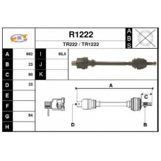 R1222 SNRA Приводной вал