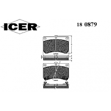 180879 ICER Комплект тормозных колодок, дисковый тормоз