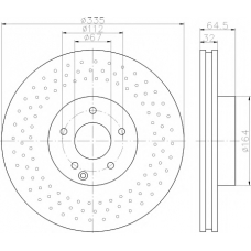 8DD 355 122-972 HELLA PAGID Тормозной диск