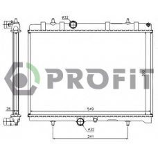 PR 0522A1 PROFIT Радиатор, охлаждение двигателя