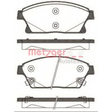 1431.02 METZGER Комплект тормозных колодок, дисковый тормоз