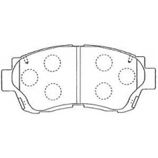 A1N041 AISIN Комплект тормозных колодок, дисковый тормоз