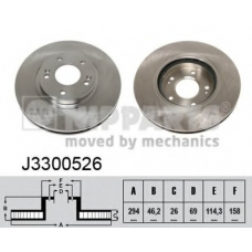 J3300526 NIPPARTS Тормозной диск