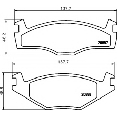 8DB 355 017-501 HELLA PAGID Комплект тормозных колодок, дисковый тормоз