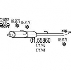 01.55860 MTS Средний глушитель выхлопных газов