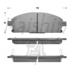 FK1211 KAISHIN Комплект тормозных колодок, дисковый тормоз
