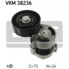 VKM 38236 SKF Натяжной ролик, поликлиновой  ремень