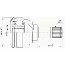 CVJ5406.20 OPEN PARTS Шарнирный комплект, приводной вал