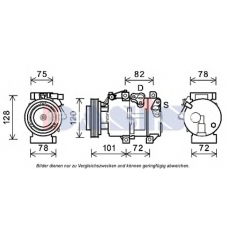 852738N AKS DASIS Компрессор, кондиционер
