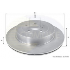 ADC0816V COMLINE Тормозной диск