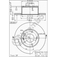 08.3712.10 BREMBO Тормозной диск