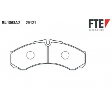BL1868A2 FTE Комплект тормозных колодок, дисковый тормоз