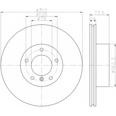 8DD 355 123-002 HELLA PAGID Тормозной диск