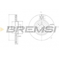 DBA252V BREMSI Тормозной диск