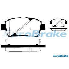 5501224552 EUROBRAKE Комплект тормозных колодок, дисковый тормоз