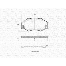 363702160297 MAGNETI MARELLI Комплект тормозных колодок, дисковый тормоз