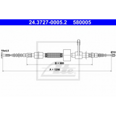 24.3727-0005.2 ATE Трос, стояночная тормозная система