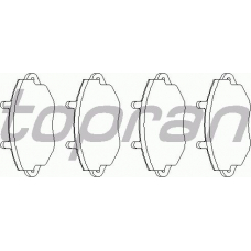 300 637 TOPRAN Комплект тормозных колодок, дисковый тормоз