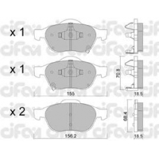 822-448-0 CIFAM Комплект тормозных колодок, дисковый тормоз