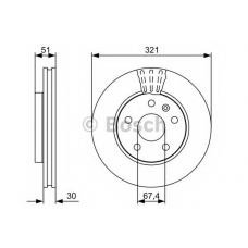 0 986 479 544 BOSCH Тормозной диск