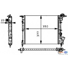 8MK 376 717-361 HELLA Радиатор, охлаждение двигателя