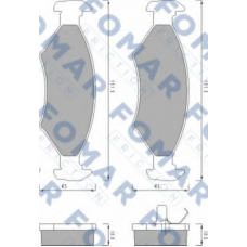 FO 430981 FOMAR ROULUNDS Комплект тормозных колодок, дисковый тормоз
