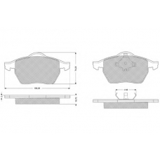 PF1094 PROCODIS FRANCE Комплект тормозных колодок, дисковый тормоз