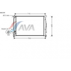 AIA2105 AVA Радиатор, охлаждение двигателя