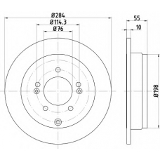 8DD 355 122-291 HELLA Тормозной диск