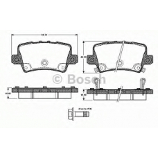 0 986 TB2 974 BOSCH Комплект тормозных колодок, дисковый тормоз