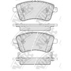PN0703 NiBK Комплект тормозных колодок, дисковый тормоз