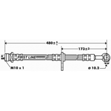 FBH7381 FIRST LINE Тормозной шланг