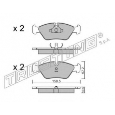 093.0 TRUSTING Комплект тормозных колодок, дисковый тормоз