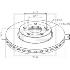 016.674-00A PE Automotive Тормозной диск