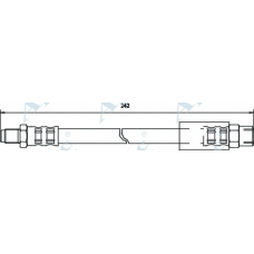 HOS3393 APEC Тормозной шланг