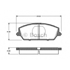 0 986 TB2 671 BOSCH Комплект тормозных колодок, дисковый тормоз