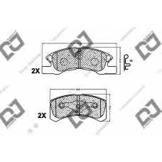 BP1244 DJ PARTS Комплект тормозных колодок, дисковый тормоз