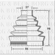 BCB2304 BORG & BECK Пыльник, приводной вал