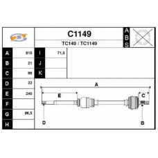 C1149 SNRA Приводной вал