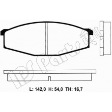 IBD-1134 IPS Parts Комплект тормозных колодок, дисковый тормоз