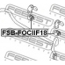 FSB-FOCIIF18 FEBEST Опора, стабилизатор