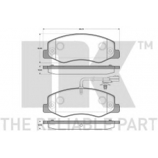 223965 NK Комплект тормозных колодок, дисковый тормоз