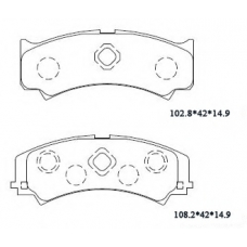 KD3712 ASIMCO Комплект тормозных колодок, дисковый тормоз